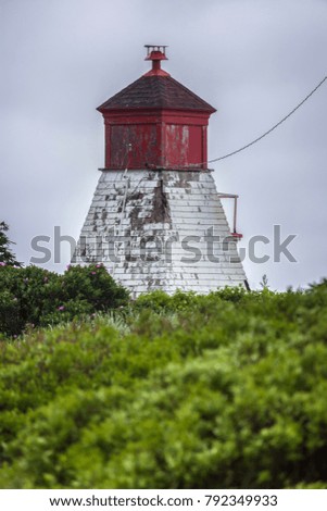 Margaree Harbour Range Front Lighthouse in Nova Scotia Nova Scotia, Canada.