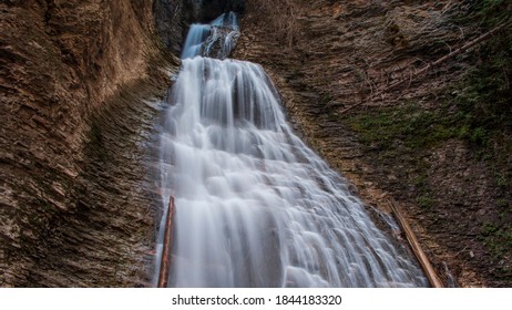 Margaret Falls Is Located At Herald Provincial Park, BC, Canada.