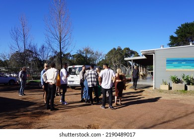 Margaret River Region, Western Australia, Australia, July 2, 2022. People On A Morning Visit To A Margaret River Winery