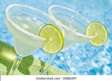 Margarita Cocktail By The Pool