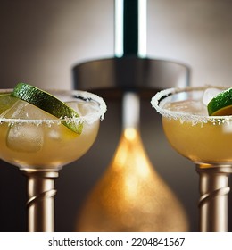 Margarita Cocktail. Glossy Photograph. High End. Studio. Bar Backdrop.