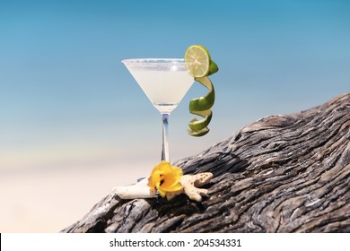 Margarita Cocktail On Beach