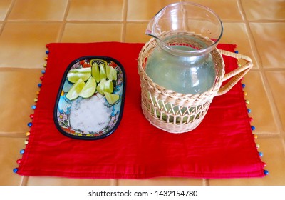 A Margarita Pitcher And A Salt And Lime Dish. Delicious!