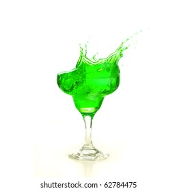 Margarita Splash Isolated On A White Background