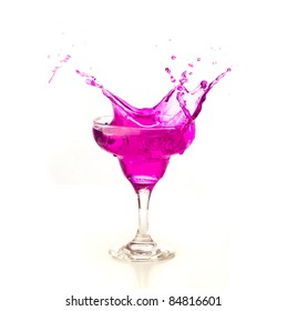 Margarita Splash Isolated On A White Background