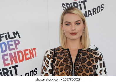 Margot Robbie At The 2018 Film Independent Spirit Awards Held At Santa Monica Beach, USA On March 3, 2018.