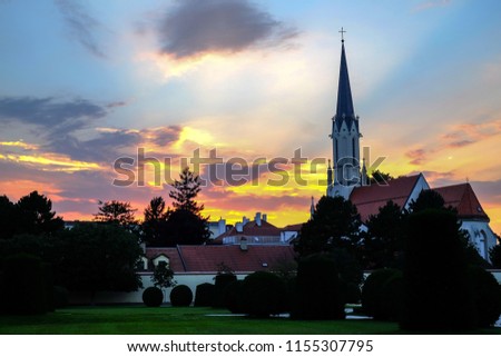 Maria Hietzing at sunset.