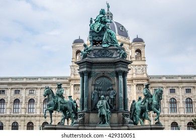 Maria Theresia Monument, In Vienna, Austria. The Monument Was Built By Kaspar Von Zumbusch In The Year 1888.