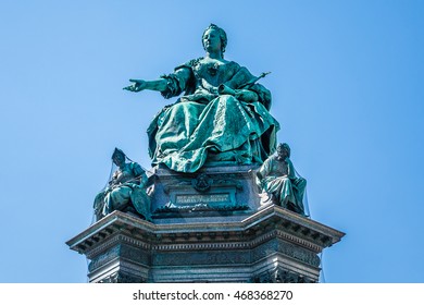 Maria Theresia Monument, In Vienna, Austria. The Monument Was Built By Kaspar Von Zumbusch In The Year 1888.