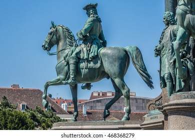 Maria Theresia Monument, In Vienna, Austria. The Monument Was Built By Kaspar Von Zumbusch In The Year 1888.