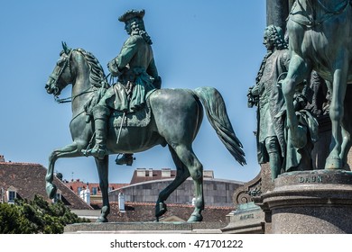 Maria Theresia Monument, In Vienna, Austria. The Monument Was Built By Kaspar Von Zumbusch In The Year 1888.