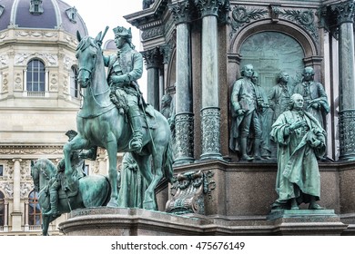 Maria Theresia Monument, In Vienna, Austria. The Monument Was Built By Kaspar Von Zumbusch In The Year 1888.