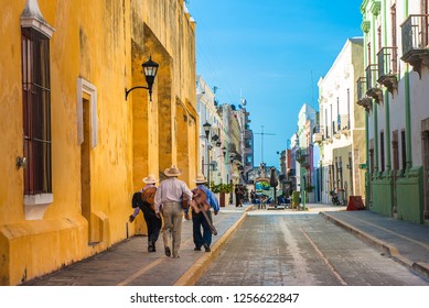 Mariachi On The Streets Of Colonial Campeche City, Mexico