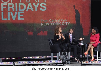 Mariah Carey, Nick Cannon, Oprah Winfrey At Talk Show Appearance For The Oprah Winfrey Show Fridays Live From New York, Rumsey Playfield In Central Park, New York September 18, 2009