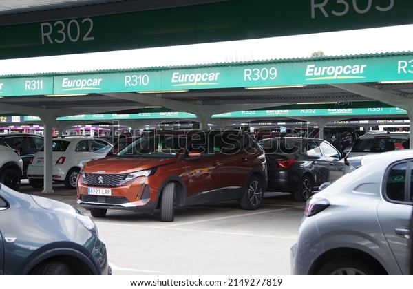 Marid on 10th\
of April of 2021. Parking of the car rental company \