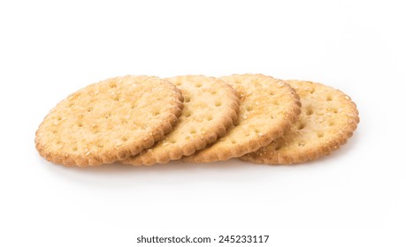 Marie Sesame Biscuit On White Background