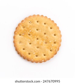 Marie Sesame Biscuit On White Background