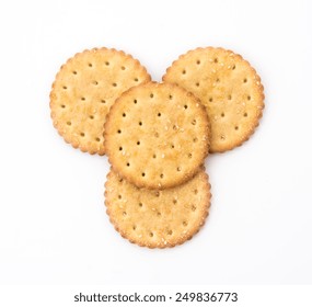 Marie Sesame Biscuit On White Background