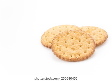 Marie Sesame Biscuit On White Background