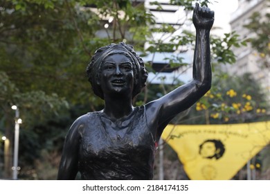 Marielle Franco Statue In Tribute To Murder Councilwoman. Homage To Black Woman, Political Crime Victim. Lesbian, Afro Descendant,  LGBT And Human Rights Activist - Rio De Janeiro, Brazil 07.27.2022