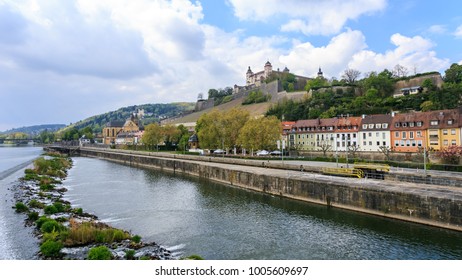 Marienburg Fortress On Main River, Wurzburg, Germany