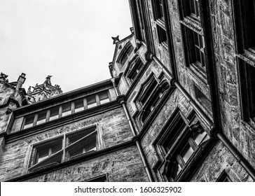 Marienplatz Building In Munich Germany Black White Architecture