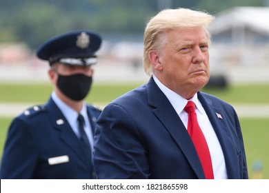 
MARIETTA, GA- SEPTEMBER 25, 2020: President Donald Trump Walks To 