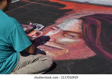 Marietta, GA, USA, Chalktoberfest From 9 To 10 October, 2021. It Is An Exciting Combination Of Annual Chalk Art Festival With Craft Beer Festival. The Event Is Held At Historic Marietta Square