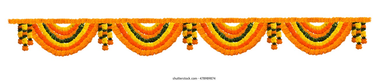 Marigold Flower Toran Or Garland For Entrance Door