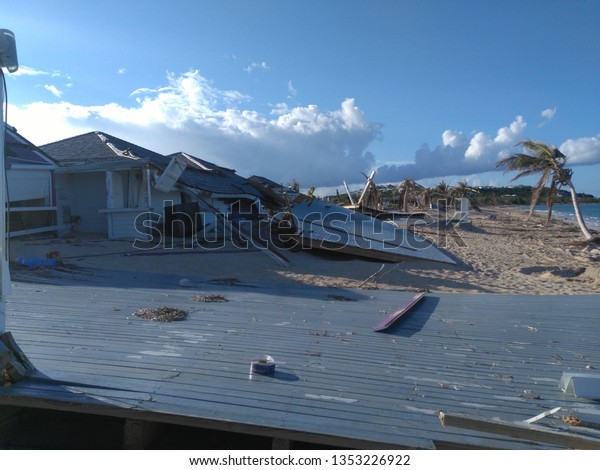 Marigot, Saint Martin 11 16 2017 damage from\
hurricane Irma on the island of Saint\
Martin