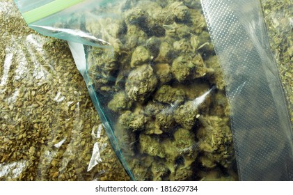 Marijuana And Cannabis, Bag Of Weed 