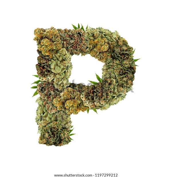 Foto Stok Marijuana Font Isolated Weed Font Letter (Edit Sekarang) 1197299212