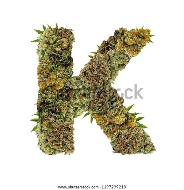 Foto Stok Marijuana Font Isolated Weed Font Letter (Edit Sekarang) 1197299218