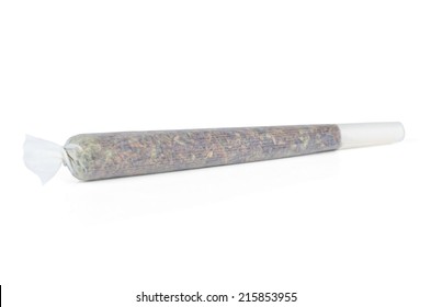 Marijuana joint from Amsterdam isolated on white background