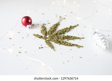 Marijuana Leaf Cannabis Holiday Christmas