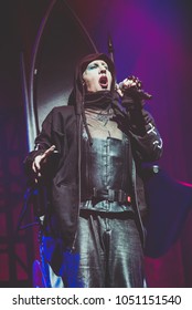Marilyn Manson performs in concert in Tipsport arena on November 19, 2017 in Prague, Czech Republic