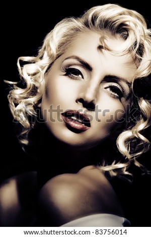 Marilyn Monroe Imitation Retro Style Stock Photo (Edit Now 