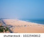 Marina beach in Chennai City, India.