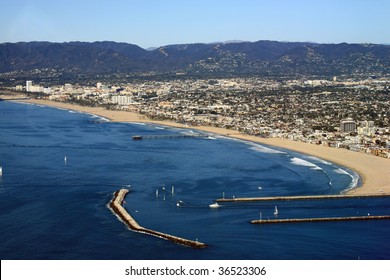 Marina Del Rey Harbor Entrance In California