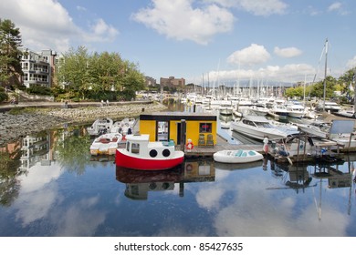 Marina At Granville Island In Vancouver British Columbia Canada