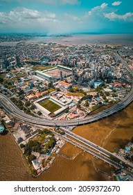 Marina, Lagos Island, Lagos - Nigeria - October 5 2021: Cityscape Of Marina Inward Bonny Camp.