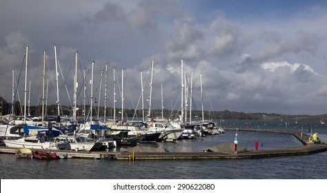 Marina, Mylor Churchtown, Carrick Roads, Cornwall, England, UK.