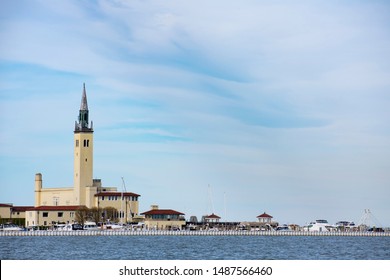 Marina On Lake Saint Clair On Clear Blue Day