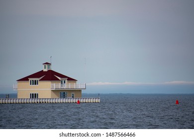 Marina On Lake Saint Clair On Clear Blue Day