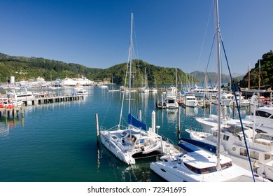 Marina In Picton, New Zealand