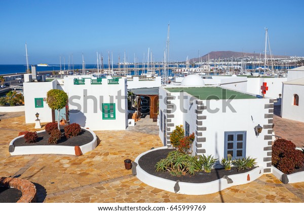 Marina Rubicon Playa Blanca Lanzarote Canary Stock Photo