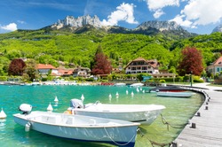 Marina In Talloires At Lake Annecy In France