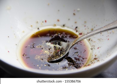 Marinade From Soya Sauce, Olive Oil, Herbs And Pepper