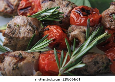 Marinated Grilled Beef And Tomatoes