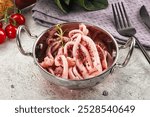 Marinated squid tentacles in the bowl for snack or salad